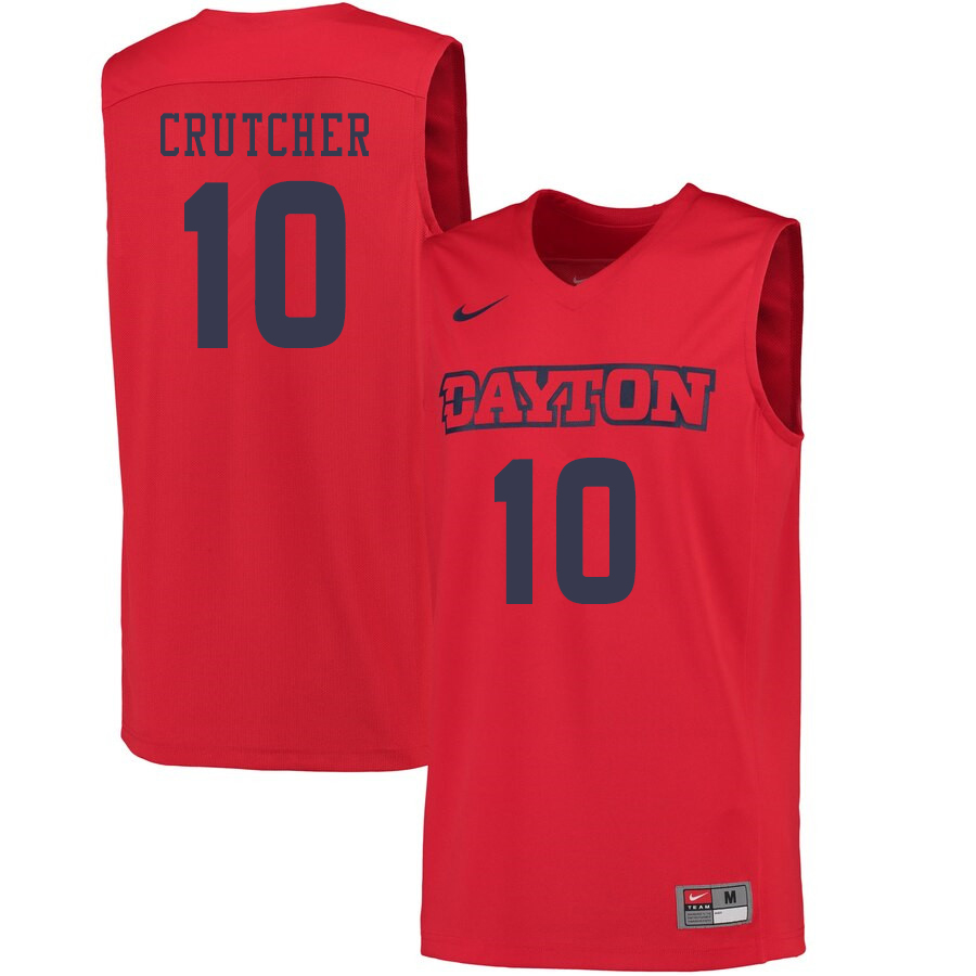 Men #10 Jalen Crutcher Dayton Flyers College Basketball Jerseys Sale-Red